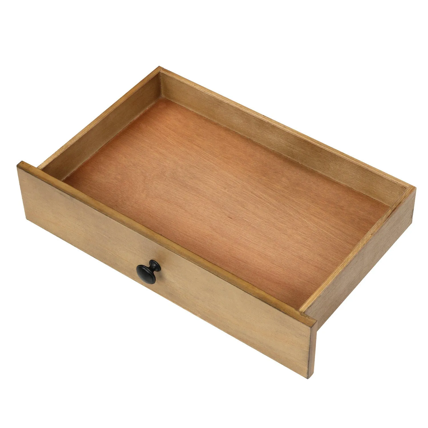 Shoe Rack with Cushioned Seat and Drawers - Old Pine