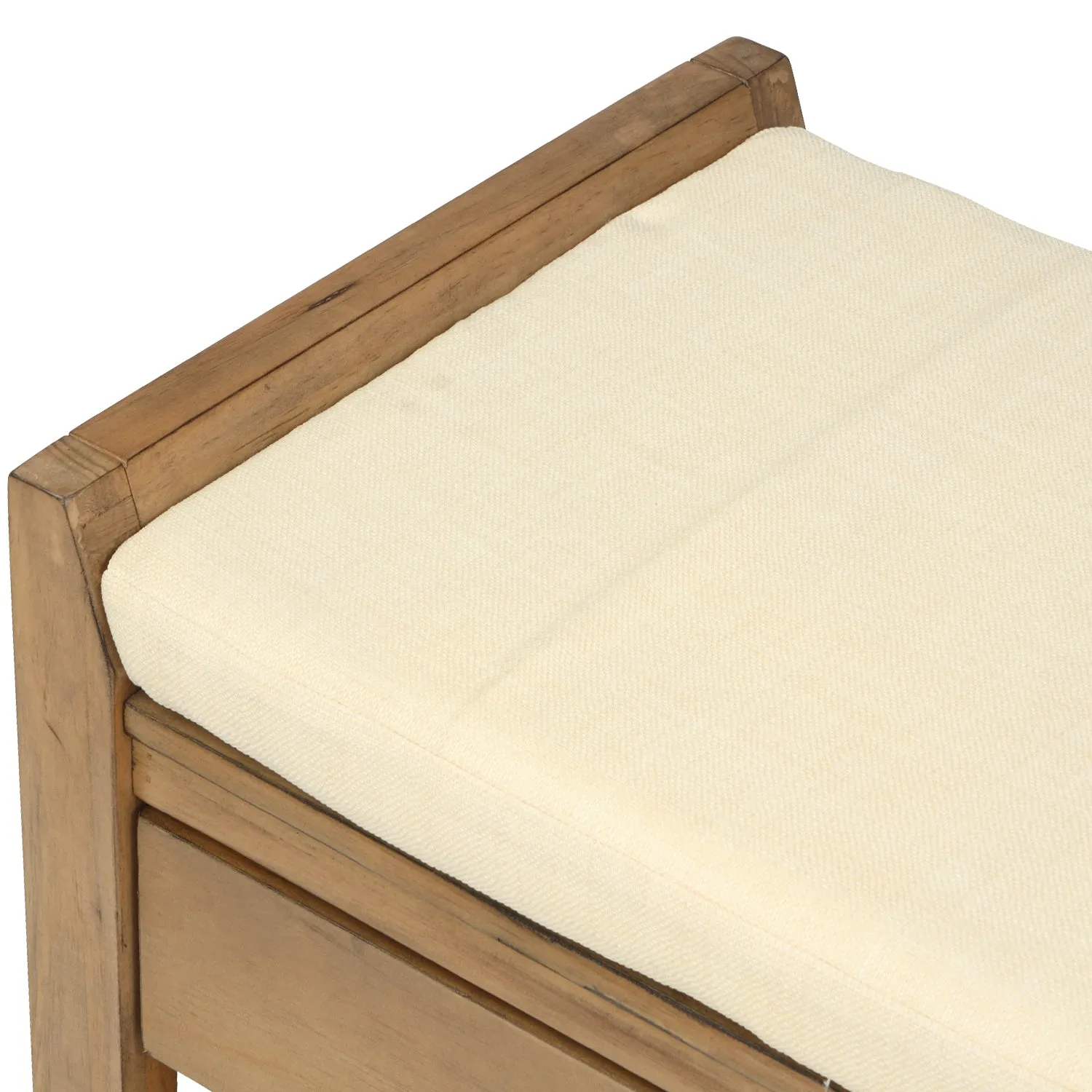 Shoe Rack with Cushioned Seat and Drawers - Old Pine