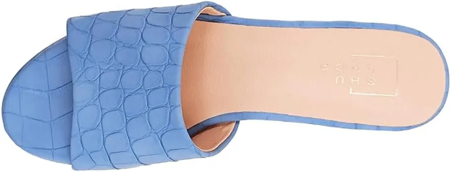 Shu Shop Womens Giza Croc Platform Casual Sandals Casual Mid Heel 2-3" - Blue