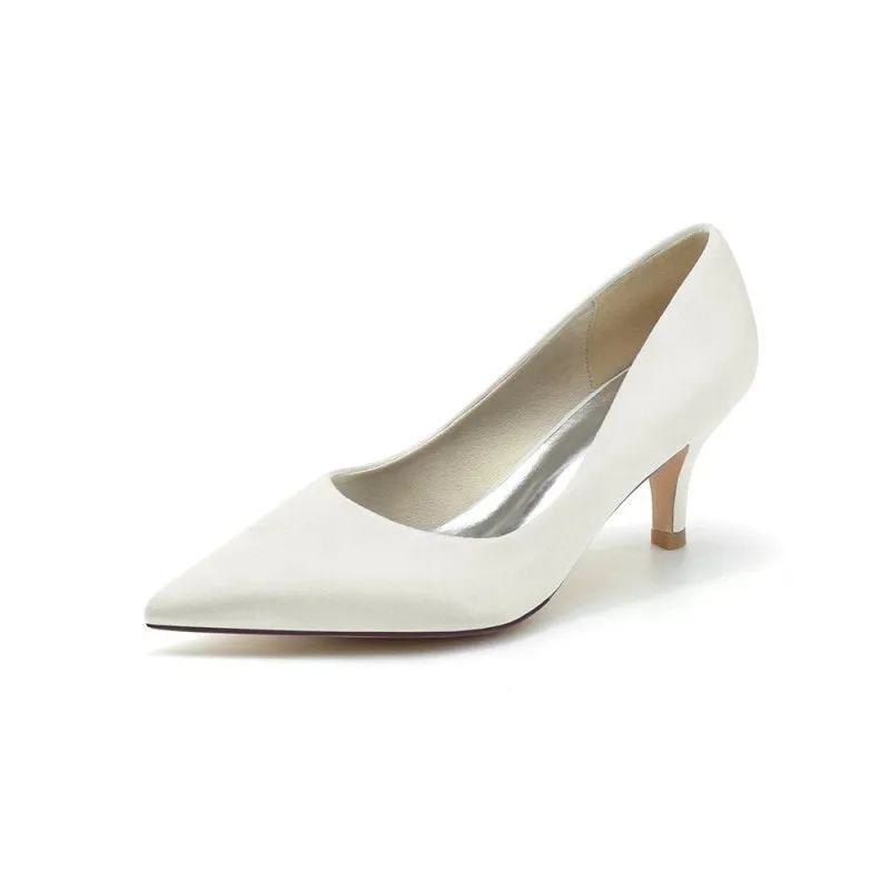 Simple Pointed Toe Kitten Heels