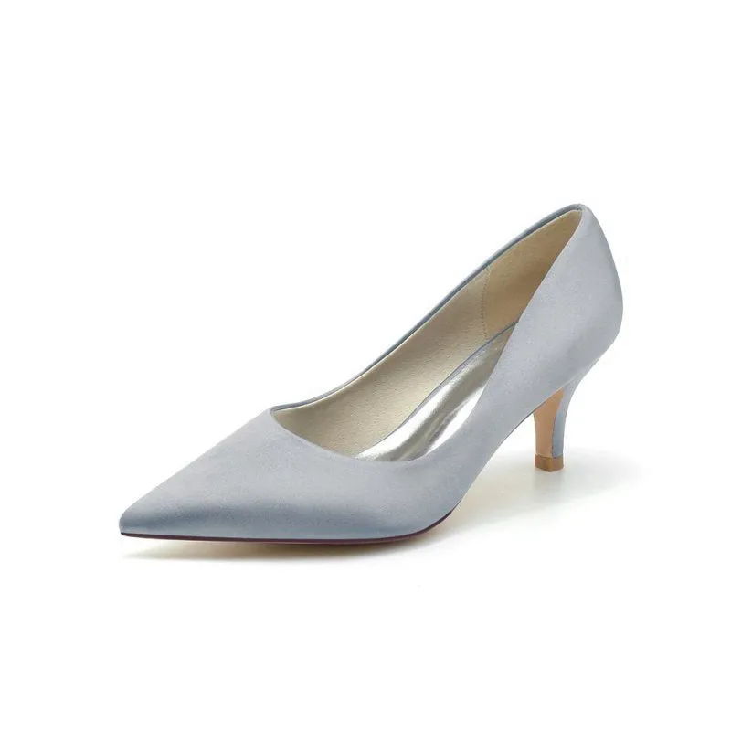 Simple Pointed Toe Kitten Heels