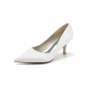 Simple Pointed Toe Kitten Heels