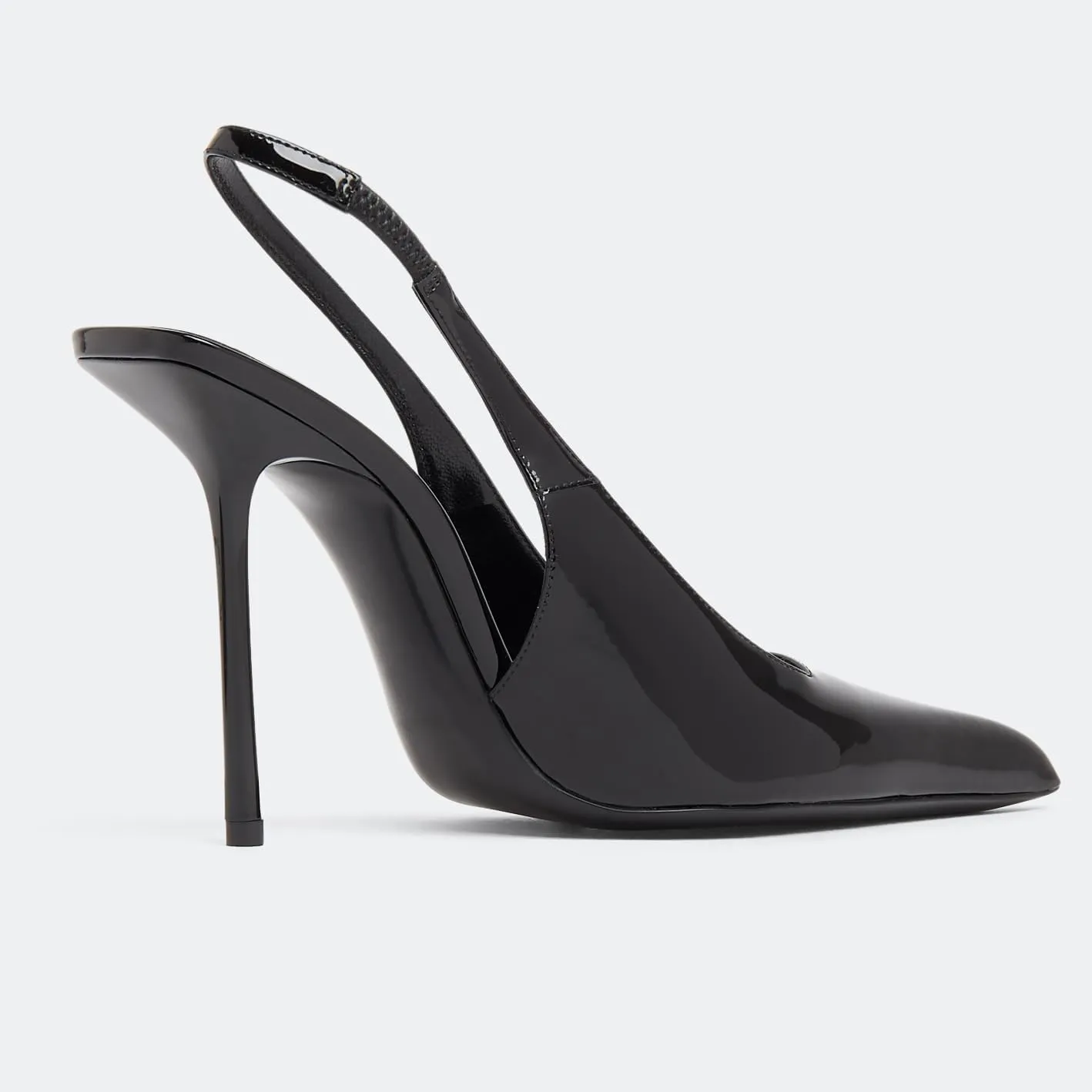 Slingback Heels for Women Pointed Toe Stiletto High Heels Stretch Slip on Backless Patent Leather Fashion Comfortable Dress Pumps Shoes