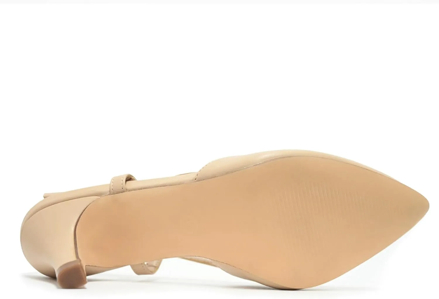 Slingback Low Kitten Heels for Women Closed Pointed Toe Ankle Strap Heels Slip On Pumps Shoes for Party Wedding Dress
