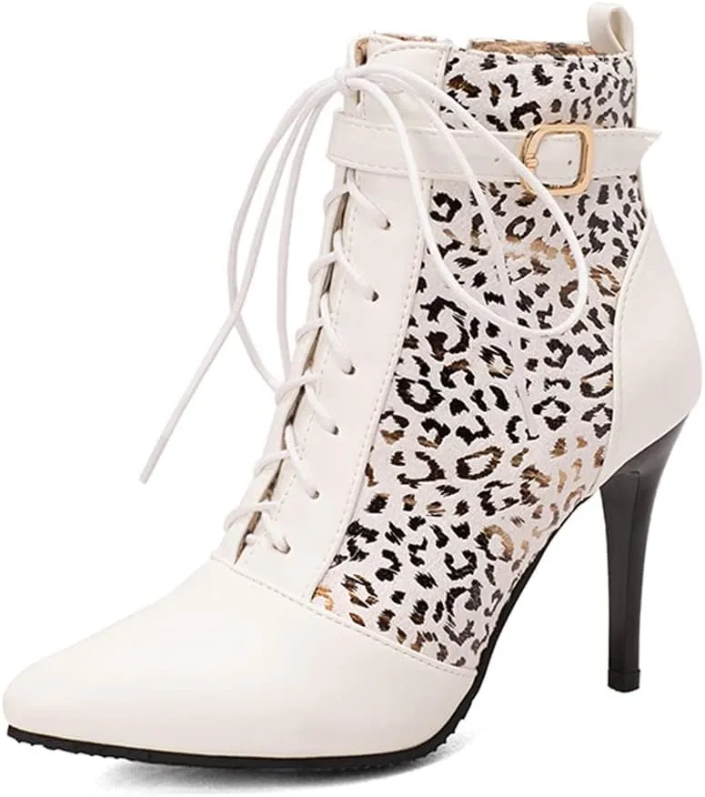 Snakeskin Ankle Boots Stiletto High Heels Zipper Low Boots