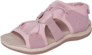 Sport Sandals with Stitching Women's Casual Cutout Open Toe Flat Sandal Adjustable Strap Comfortable Outdoor Footwear