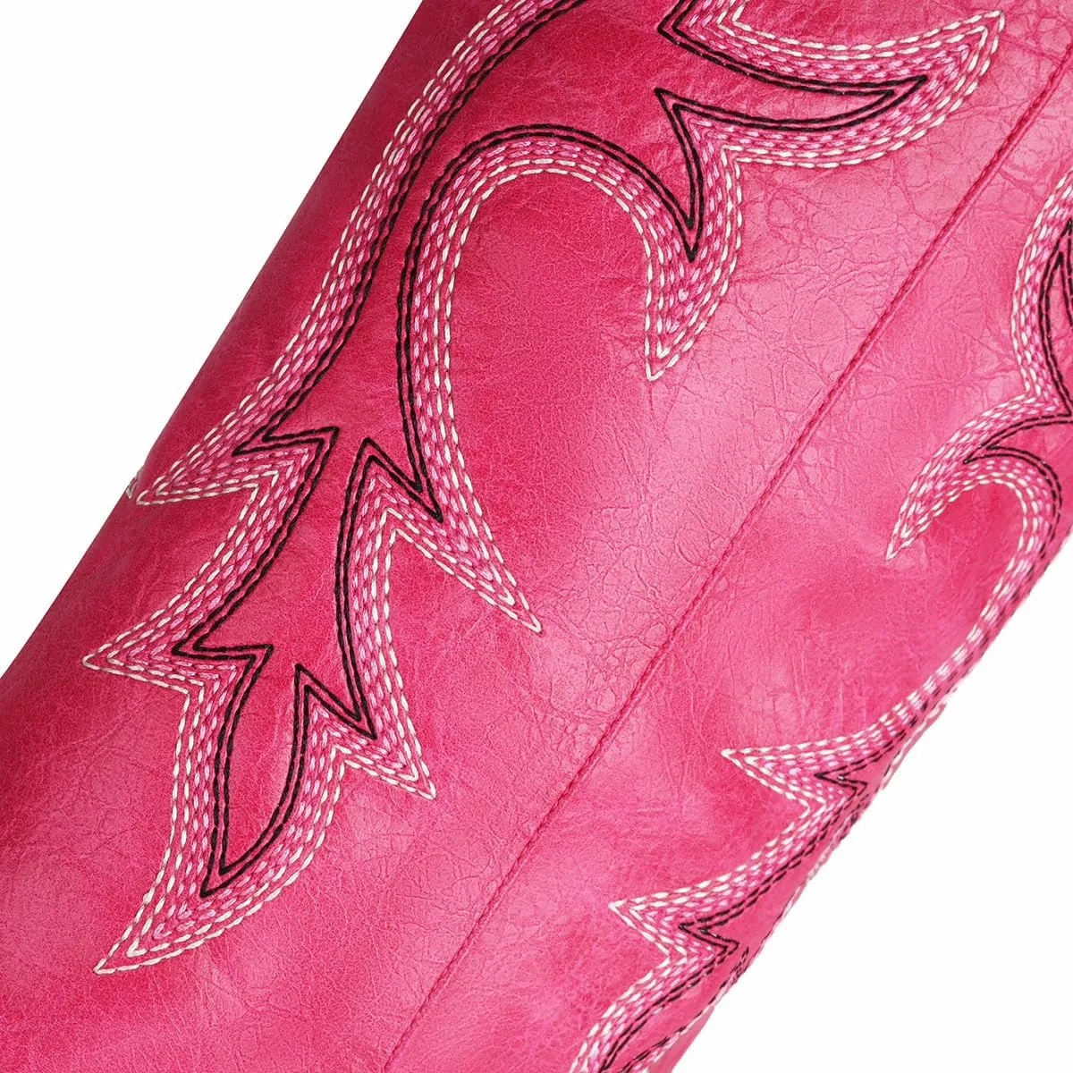 Stacked Heel Embroide Cowboy Boots Women