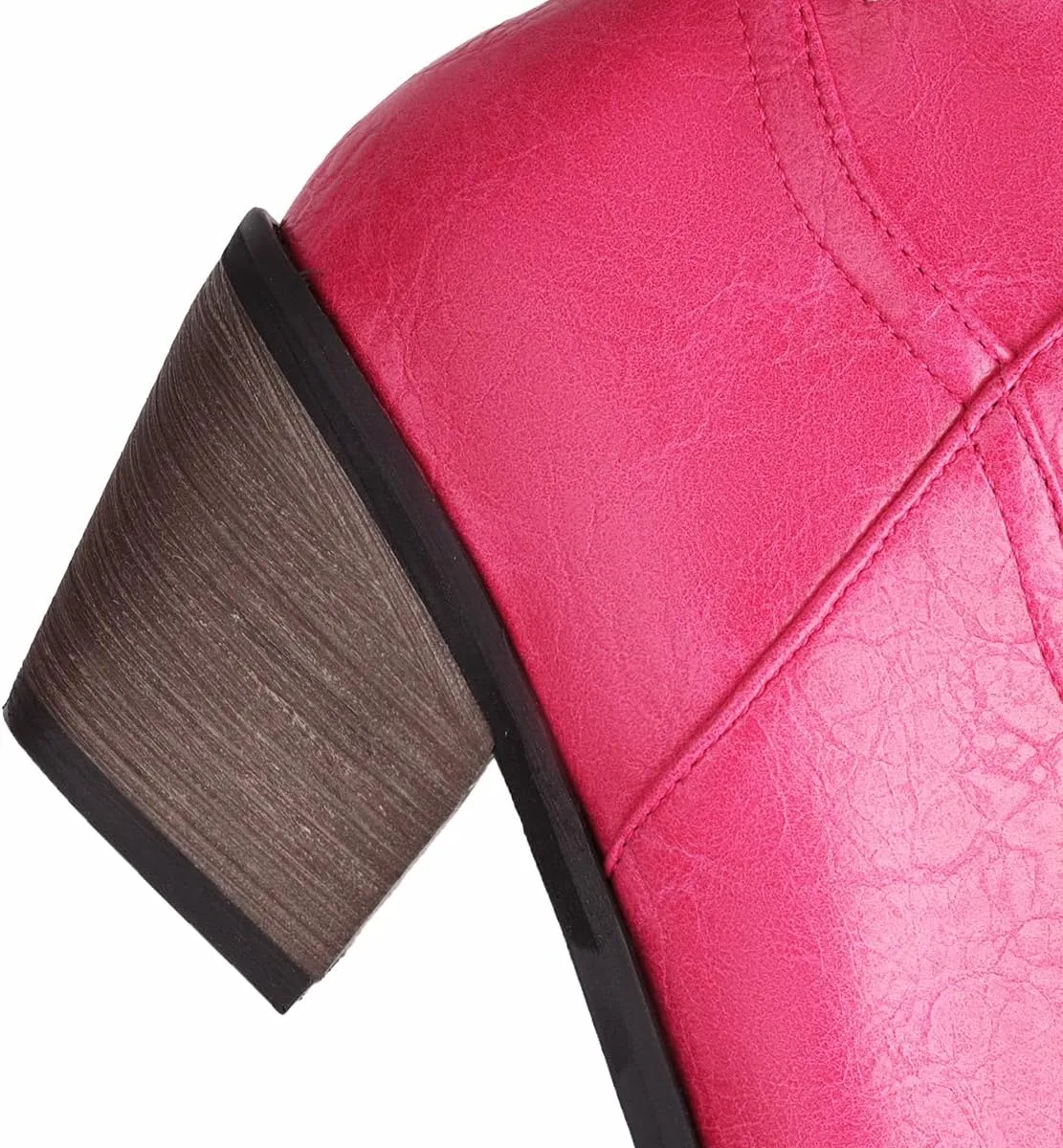 Stacked Heel Embroide Cowboy Boots Women