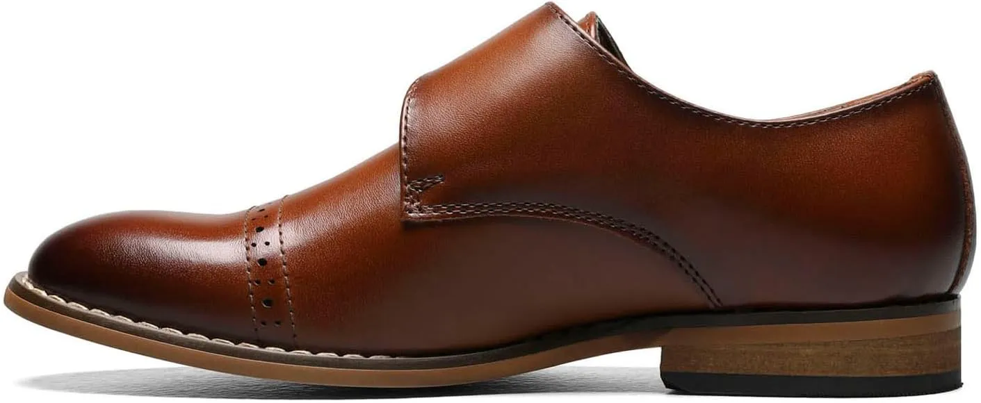 Stacy Adams Boy's Desmond Cap-Toe Monk Strap Loafer