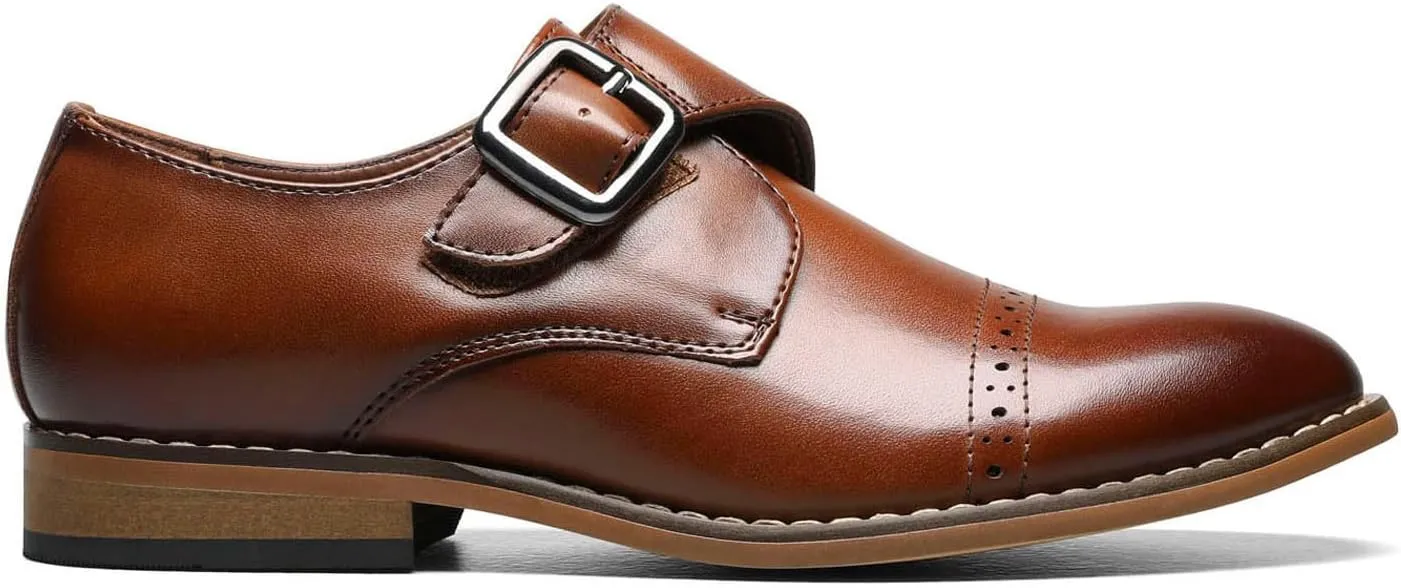 Stacy Adams Boy's Desmond Cap-Toe Monk Strap Loafer