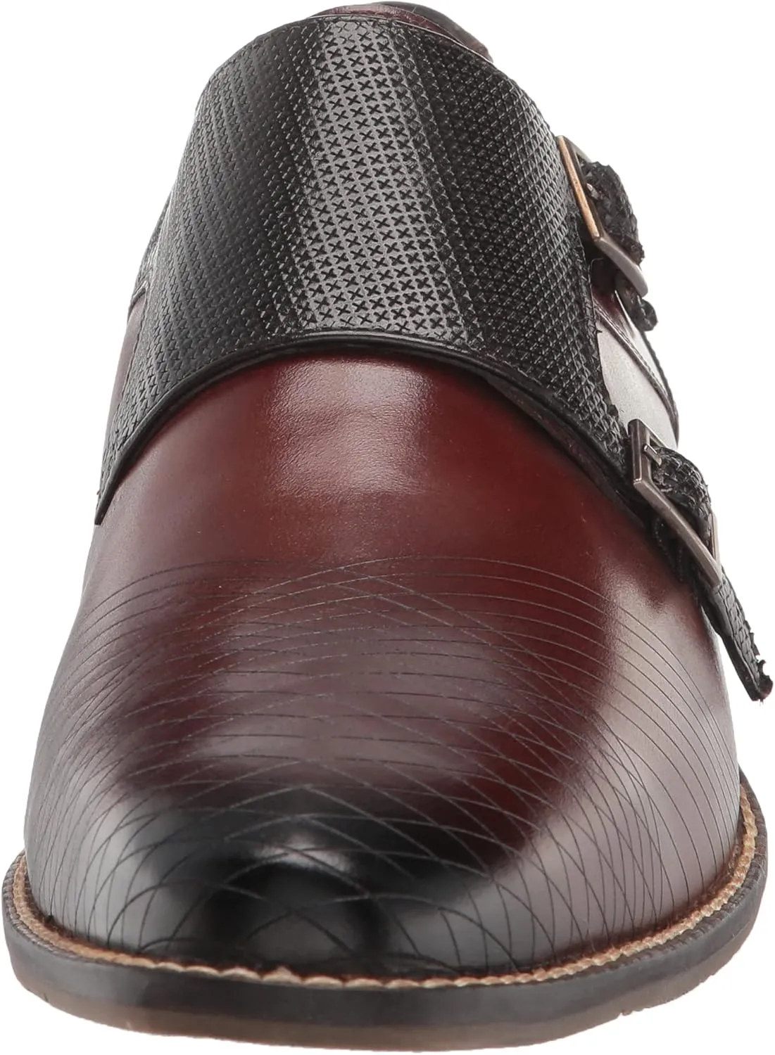 STACY ADAMS Men's Jamar Burnished Leather Monk Strap Loafer