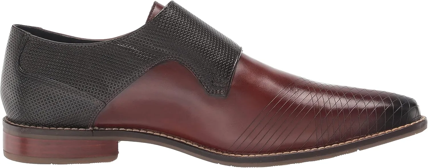 STACY ADAMS Men's Jamar Burnished Leather Monk Strap Loafer