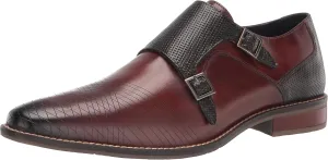 STACY ADAMS Men's Jamar Burnished Leather Monk Strap Loafer