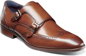 Stacy Adams Men's Karson Wingtip Double Monk Strap Loafer