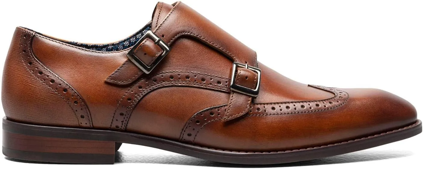 Stacy Adams Men's Karson Wingtip Double Monk Strap Loafer