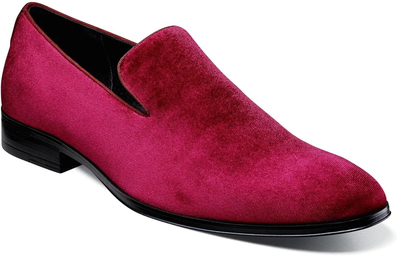 STACY ADAMS Men's Savian Velour Slip-on Loafer