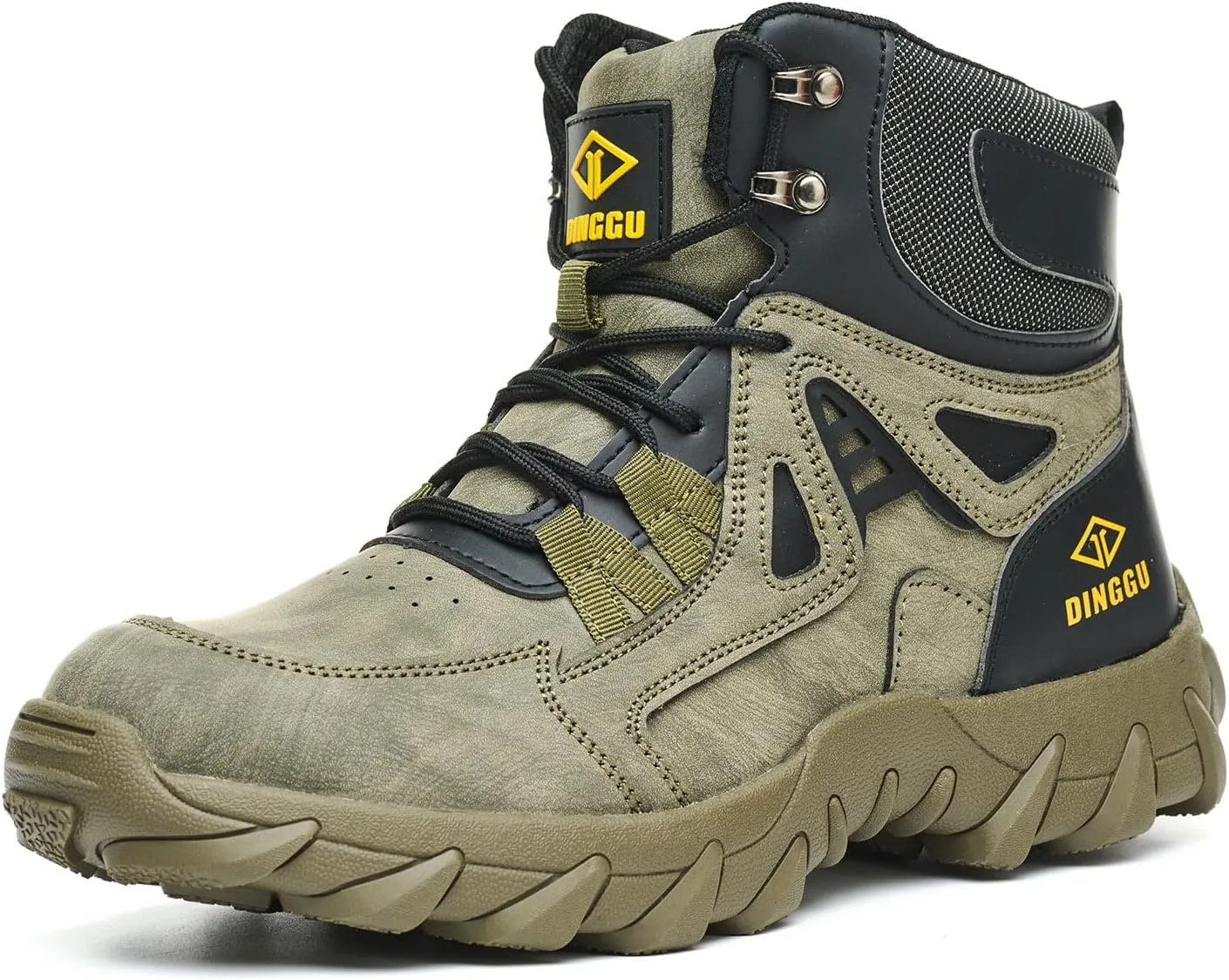 Steel Toe Boots for Men Safety Work Boots Comfortable，Indestructible Industrial & Construction Shoes Mens Composite Toe Boots