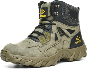 Steel Toe Boots for Men Safety Work Boots Comfortable，Indestructible Industrial & Construction Shoes Mens Composite Toe Boots