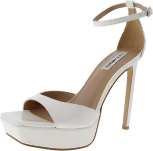 Steve Madden Womens Scorch Patent Ankle Strap Platform Heels