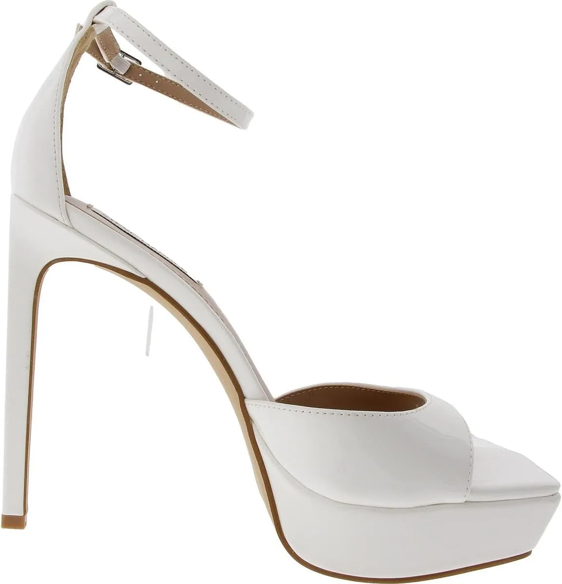 Steve Madden Womens Scorch Patent Ankle Strap Platform Heels