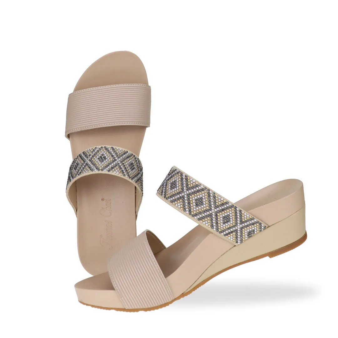 Strappy Boho Slide Sandals 2" inch [Arch-legance Series]
