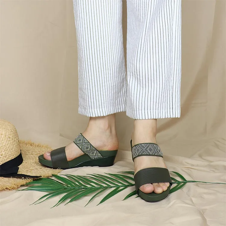 Strappy Boho Slide Sandals 2" inch [Arch-legance Series]