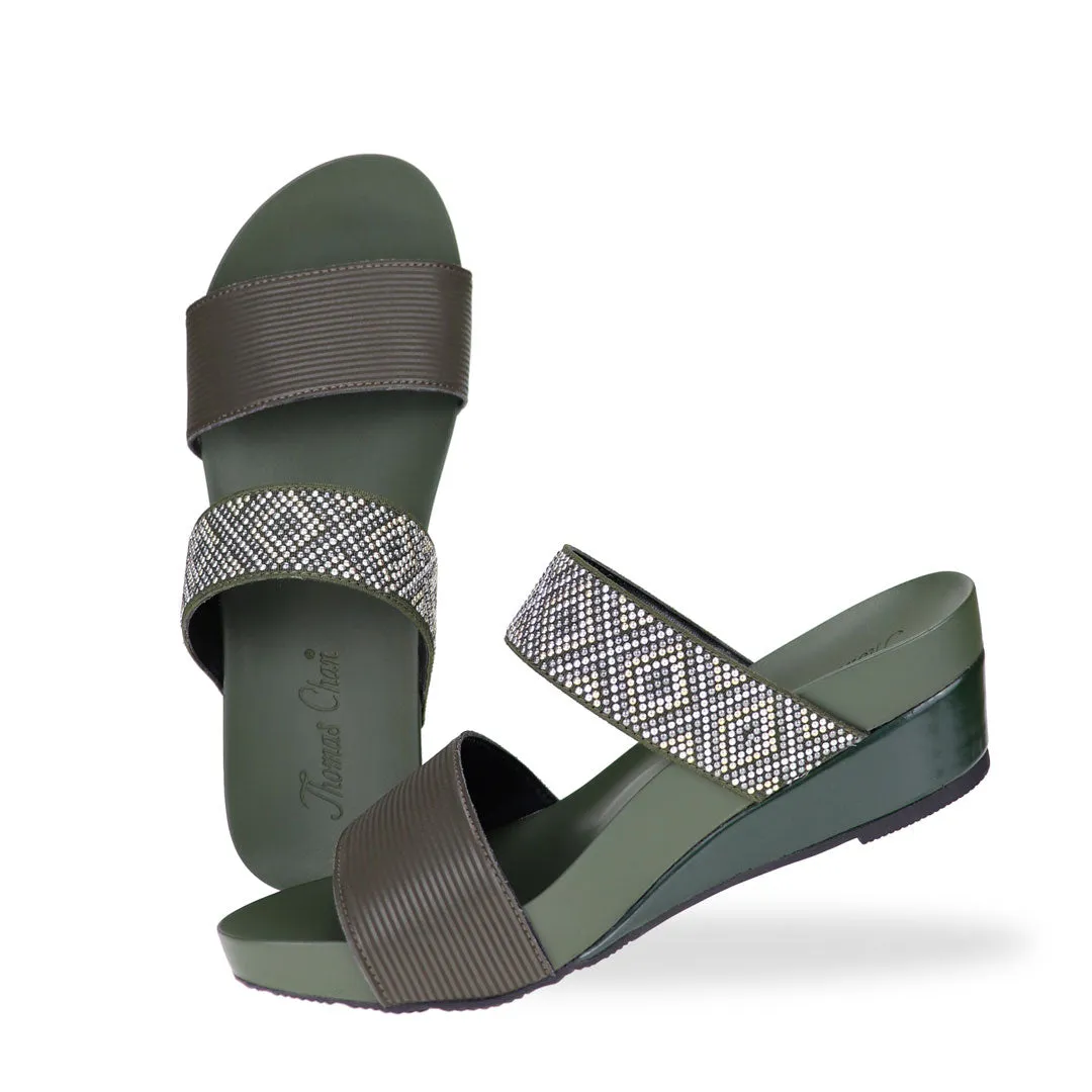 Strappy Boho Slide Sandals 2" inch [Arch-legance Series]