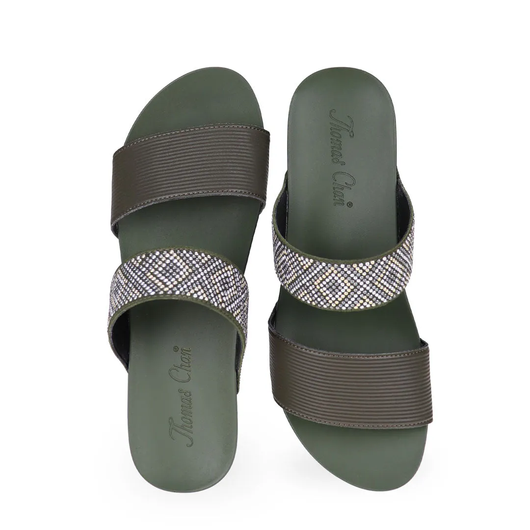 Strappy Boho Slide Sandals 2" inch [Arch-legance Series]