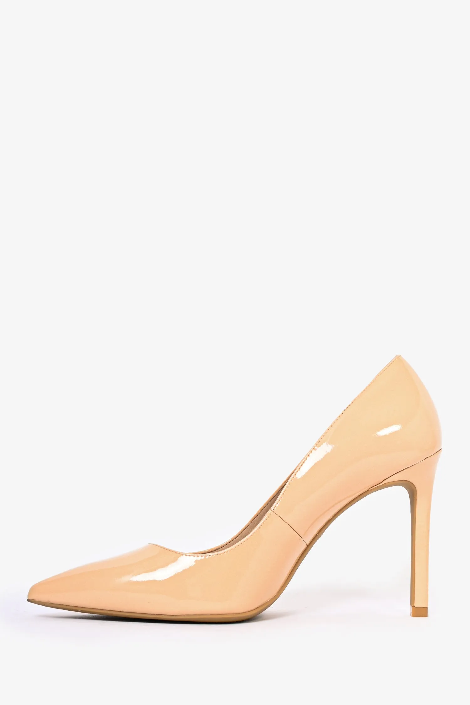 Stuart Weitzman Nude Patent Pointed Heels Size 10.5