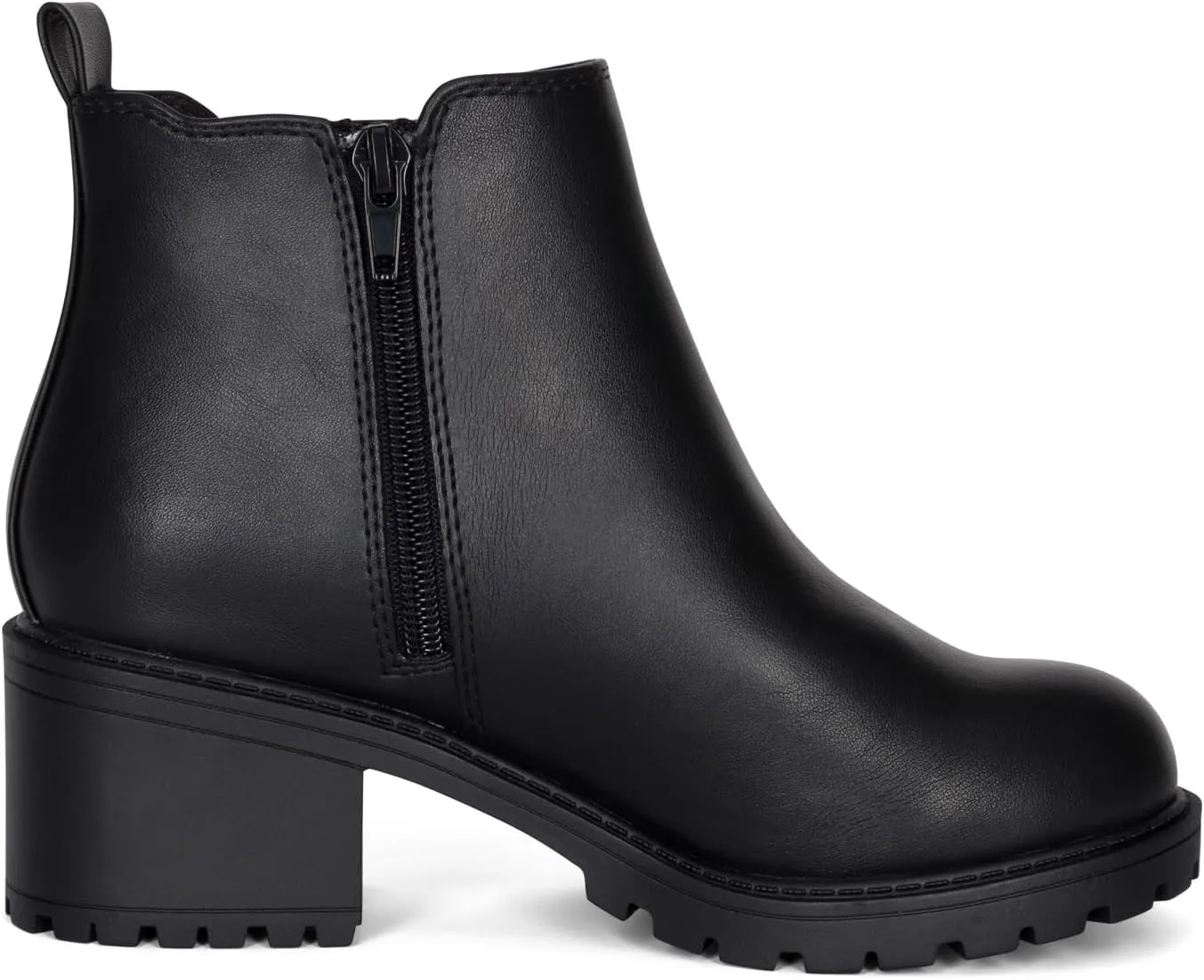 STYLISH S CIELO-K ~ Girls Lug Sole Block Heel Platform Chelsea Ankle Boots with Side Zipper