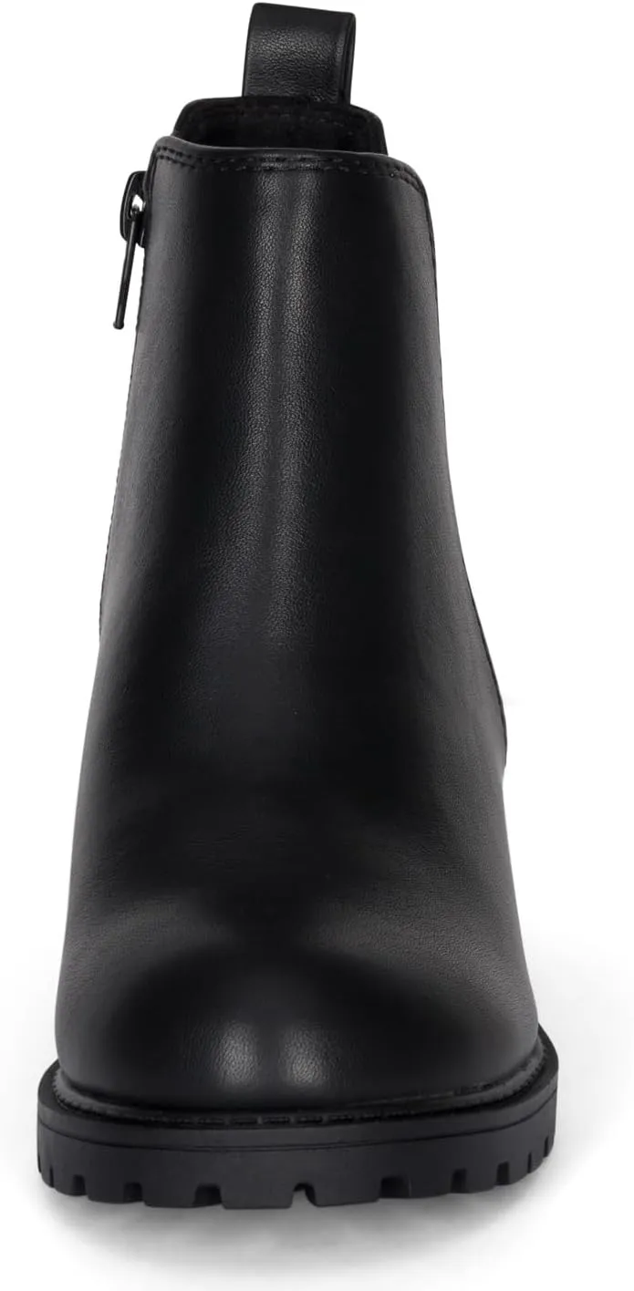 STYLISH S CIELO-K ~ Girls Lug Sole Block Heel Platform Chelsea Ankle Boots with Side Zipper