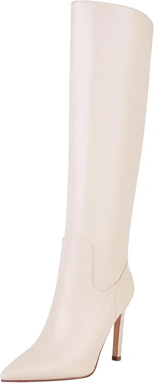 sun gurg Women's Knee High Boots Stiletto High Heels Sexy Zipper Knee Boots