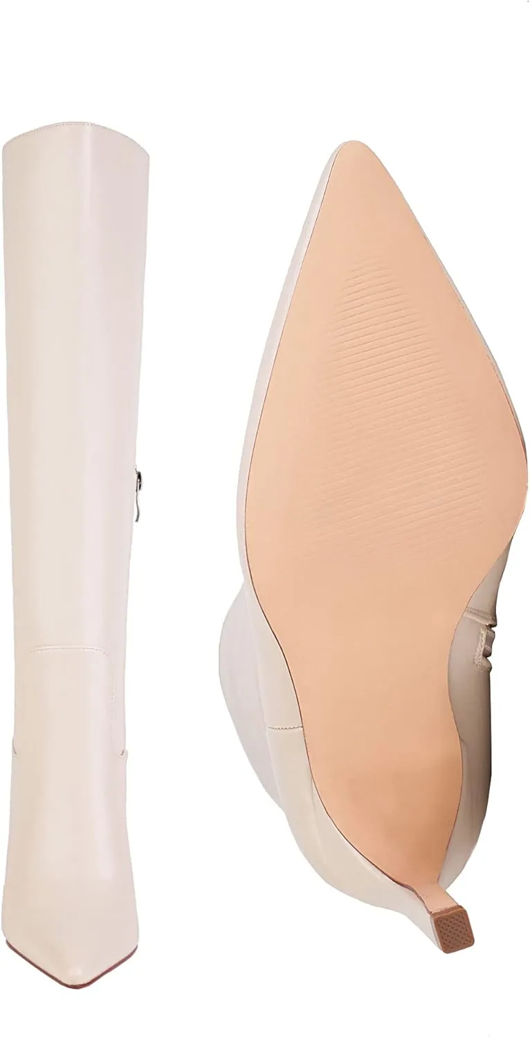 sun gurg Women's Knee High Boots Stiletto High Heels Sexy Zipper Knee Boots