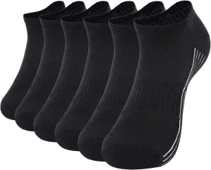 Sunew Viscose Bamboo Socks, Unisex Cushioned Comfortable Ankle Workout Hiking Golf Socks 6 Pairs