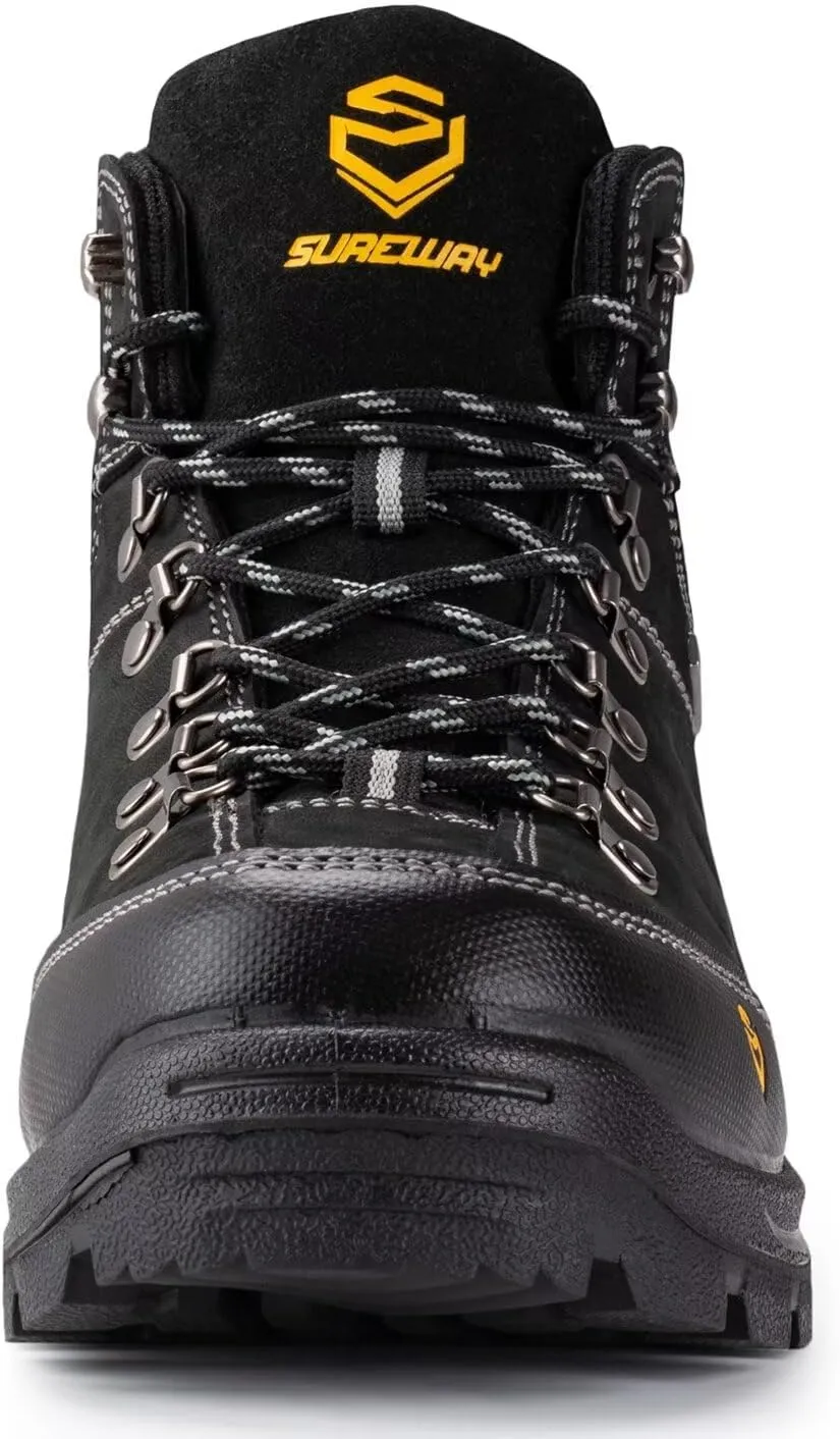 SUREWAY 6" Waterproof Work Boot for Men, Extremely Comfortable Insole, Oil/Slip Resistant, Thicker Leather, Work Boots/Shoes for Men, EH Safety Industrial & Construction Work Boots