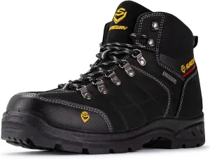 SUREWAY 6" Waterproof Work Boot for Men, Extremely Comfortable Insole, Oil/Slip Resistant, Thicker Leather, Work Boots/Shoes for Men, EH Safety Industrial & Construction Work Boots