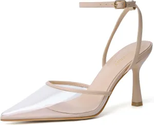 Susanny Heels for Women Stiletto Closed Pointed Toe Backless Dress Shoes High Heels Sexy Kitten Pumps Wedding Guest Party Dance Prom Dressy Comfort Shoes