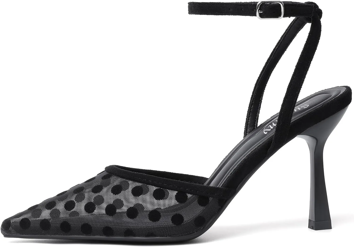 Susanny Heels for Women Stiletto Closed Pointed Toe Backless Dress Shoes High Heels Sexy Kitten Pumps Wedding Guest Party Dance Prom Dressy Comfort Shoes