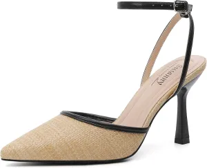 Susanny Heels for Women Stiletto Closed Pointed Toe Backless Dress Shoes High Heels Sexy Kitten Pumps Wedding Guest Party Dance Prom Dressy Comfort Shoes
