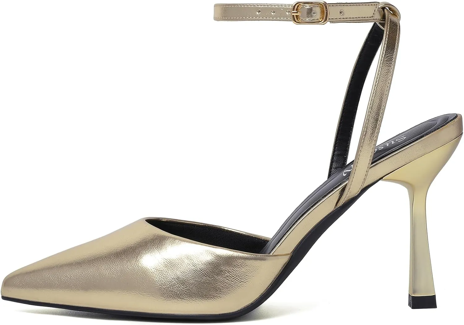 Susanny Heels for Women Stiletto Closed Pointed Toe Backless Dress Shoes High Heels Sexy Kitten Pumps Wedding Guest Party Dance Prom Dressy Comfort Shoes