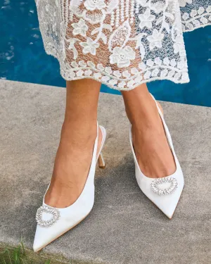 Swoon Worthy Embellished Slingback Heels
