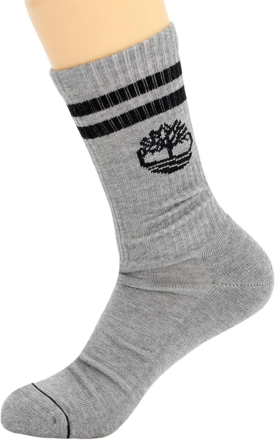 Timberland Cushioned Performance Work Athletic Crew Length 5 Pair Pack Socks for Men with Arch Support Shoe Size 9-12