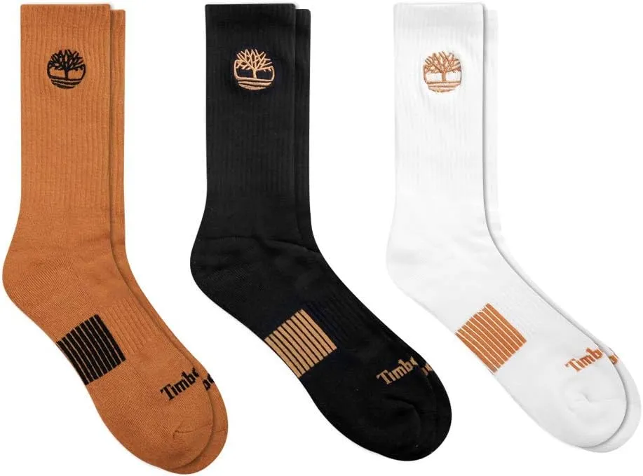 Timberland Men's Half Cushioned Crew Socks (3 Pairs)