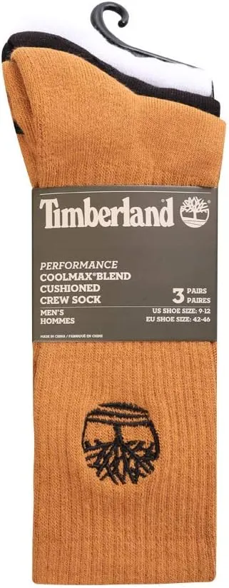 Timberland Men's Half Cushioned Crew Socks (3 Pairs)