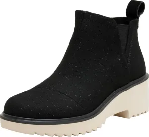 TOMS Womens Maude Round Toe Chelsea Casual Boots Ankle Mid Heel 2-3" - Beige
