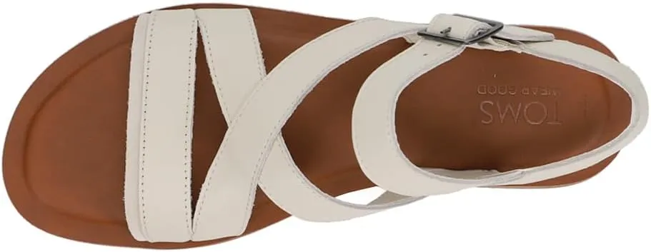 TOMS Womens Sloane Strappy Casual Sandals Casual - Off White