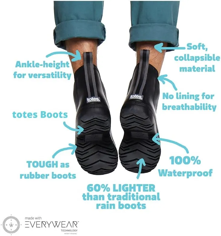 totes Men's Everywear Chelsea Rain Boots
