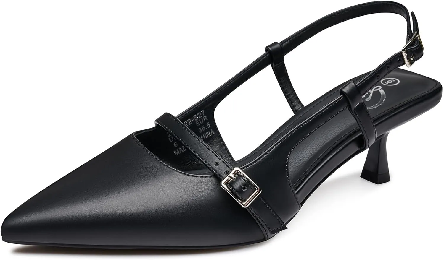 Trary Slingback Kitten Heels for Women,Pointed Toe Closed Toe Pumps,Sexy Shoes Women for Wedding