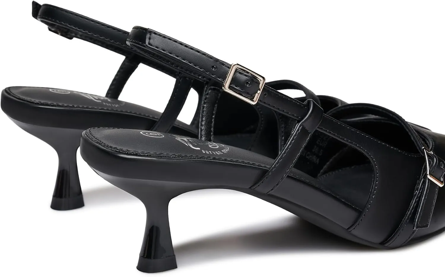 Trary Slingback Kitten Heels for Women,Pointed Toe Closed Toe Pumps,Sexy Shoes Women for Wedding