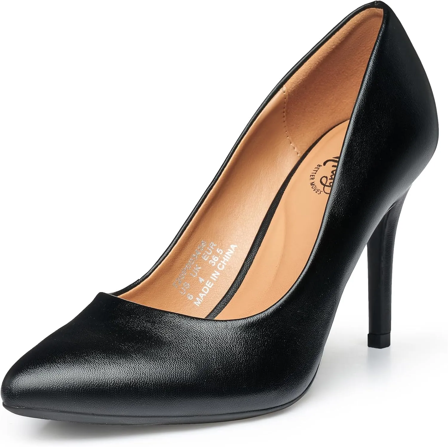 Trary Women’s Slingback Pumps, Black Heels Gold Heels Nude Pink Red Heels, Pointed Toe High Heels for Women Sexy Stiletto Heels Buckle Ankle Strap Closed Toe Pumps Office Party Prom Dress Shoes